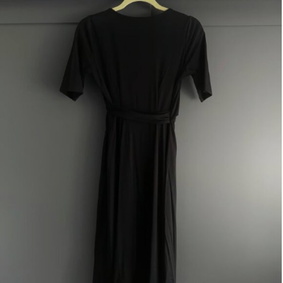 NWOT Seraphine Black Mock Wrap Maternity & Nursing Dress - size 4 - Picture 7 of 7